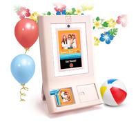 HP Sprocket Photobooth Instant 3x4” Color Photo Printer (Pink) Capture & Customize with 250+ Frames, Print on Zink Paper or Share via Wi-Fi. Photo Booth w/LED Ring Light, Touch Screen & Mobile App.
