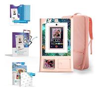 HP Sprocket Photobooth Instant Photo Printer, Print 30% Larger Photos on 3x4 Sticky-Backed Paper - Red