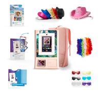 HP Sprocket Photo Booth Machine Instant Color Photo Printer (Pink) + Zink Paper (100 sheets) + Case (1)+ Sticker Frames (15) + Screen Protector (2) & more