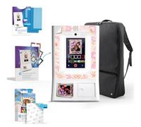 HP Sprocket Photo Booth Machine Instant Color Photo Printer (White) Gift Bundle + Zink Paper (100 Sheets) + Padded Carrying Case + Premium Screen Protector (x2) + Decorative Sticker Frames (x15)