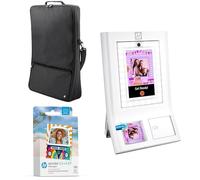 HP Sprocket Photo Booth Machine Instant Color Photo Printer (White) STARTER Bundle + Zink Paper (100 Sheets) + Padded Carrying Case