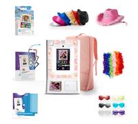HP Sprocket Photo Booth Machine Instant Color Photo Printer (White) + Zink Paper (100 sheets) + Case (1)+ Sticker Frames (15) + Screen Protector (2) & more