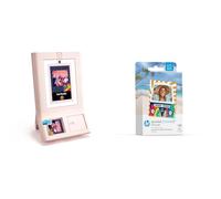 HP Sprocket Photobooth Instant 3x4” Color Photo Printer (Pink) Capture & Customize with 250+ Frames Sprocket 3.5 x 4.25” Zink Sticky-Backed Photo Paper (100 Pack)
