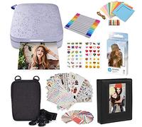 HP Sprocket Portable 2x3 inch Colour Instant Photo Printer (Lilac) Starter Bundle