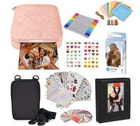 HP Sprocket Portable 2x3 inch Instant Colour Photo Printer (Blush Pink) Starter Bundle