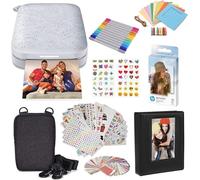 HP Sprocket Portable 2x3 Instant Color Photo Printer (Luna Pearl) Starter Bundle