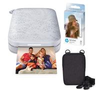 HP Sprocket Portable 2x3 Instant Photo Printer (Luna Pearl) Zink Paper Bundle
