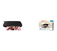 HP Sprocket Portable Photo Printer (Black) and Sprocket 2x3 ZINK Photo Paper, 50 Sheets