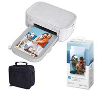 HP Sprocket Studio Plus 4x6” (10.2x15.2 cm) Wireless Instant Photo Printer Wi-Fi, Dye Sublimation, Color Pictures - Bundle: Printer, Case and Photo Paper