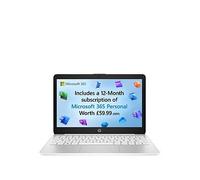 Hp Stream 11-Ak0027Na 11-Inch Laptop - Intel Celeron N4120, 4Gb Ram, 64Gb Ssd, Microsoft 365 Personal (12 Months) Included, With Optional Norton 360 - White - Laptop Only White