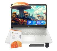 HP Stream 14" HD BrightView Laptop, Intel Celeron N4120, 8GB RAM, 288GB Storage (128GB eMMC + 160GB SSD Docking Station Set), Intel UHD Graphics, HD Webcam, 1 Year Office 365, WiFi, Win 11 S, Silver