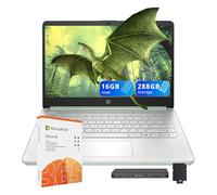 HP Stream 14" HD Laptop for Student & Business, Intel Processor N150, 16GB RAM, Intel Graphics, 288GB Storage(128GB SSD+160GB Docking Station Set),1 Year Office 365, Copilot, Wi-Fi 6, Win 11 S, Green