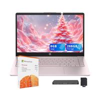 HP Stream 14" HD Laptop for Student & Business, Intel Processor N150, 8GB RAM, Intel Graphics, 288GB Storage(128GB SSD+160GB Docking Station Set),1 Year Office 365, Copilot, Wi-Fi 6, Win 11 S, Pink