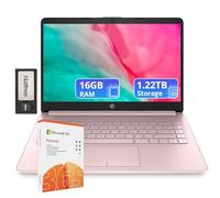 HP Stream 14" HD Laptop, Intel Celeron N4120, 8GB RAM, 1.22TB Storage (64GB eMMC+160GB Docking Station+1TB Cloud Storage), UHD Graphics, 1 Year Office 365, 720p HD Camera, Wi-Fi, Win 11s, Pink