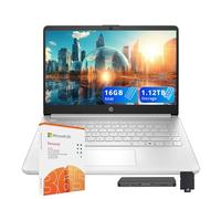 HP Stream 14" HD Laptop, Intel Processor N150, 16GB RAM, 1.12TB Storage(128GB UFS+1TB Docking Station Set), Intel Graphics, Webcam, Wi-Fi 6, 1 Year Office 365, Copilot, Fast Charge, Win 11, Silver