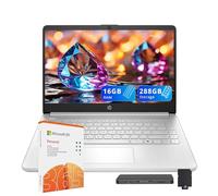 HP Stream 14" HD Laptop, Intel Processor N150, 16GB RAM, 288GB Storage(128GB UFS+160GB Docking Station Set), Intel Graphics, 1 Year Office 365, Copilot, Fast Charge, Wi-Fi 6, Win 11 S, Silver