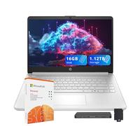 HP Stream 14" Laptop for Students & Business, Intel Processor N150, 16GB RAM, 1.12TB Storage (128GB UFS+1TB Docking Station Set), Wi-Fi 6, 1 Year Office 365, Copilot AI, Fast Charge, Win 11s, Silver