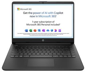 HP Stream 14s-dq0034na 14in Celeron 4GB 128GB Laptop - Black