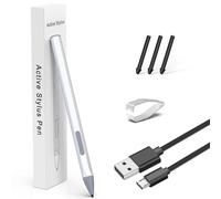 HP Stylus for Envy x360, Spectre x360, Spectre x2, Envy x2 Touchscreen Laptops - Rechargeable MPP 2.0 Tilt Pencil, 4096 Pressure Sensitivity, Silver