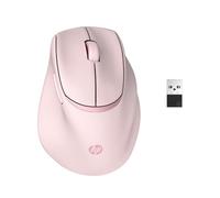 HP Tilt Ergonomic Mouse 720M Rechargeable Wireless + Bluetooth Mouse | Ultra-fast Rechargeable Supercapacitor | 1 Month Usage from a 3-Minute Charge | 7 Programmable Buttons | 6000 DPI Sensor | Pink