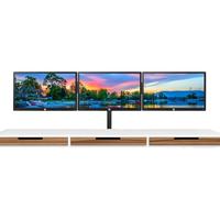 HP Triple Monitor Bundle - 3x 23" Full HD 1080p IPS LED Monitors, Clamp Base Stand, HDMI/VGA/DP Connectivity