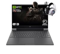 HP Victus 15.6" FHD 144Hz Gaming Laptop - AMD Ryzen 7 7445HS, 16GB RAM, NVIDIA RTX 4050 GPU, 512GB SSD, Backlit Keyboard, Wi-Fi 6E, Bundle with Mytrix Accessories, Mica Silver, Windows 11