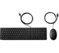 HP WIRED 320MK COMBO FR keyboard Mouse included Office USB Black