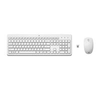 HP 230 Wireless Mouse and Keyboard Combo | Quiet and comfortable keystrokes | Number Pad | QWERTY UK Layout | 1600 DPI Optical Mouse Sensor | 2.4GHz Wireless USB dongle included | White