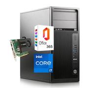HP Workstation Z240 PC Desktop, Processor Core i7-6700, 32GB RAM, Hard Drive 1000GB (512 SSD + 512 HDD), Graphics Card NVIDIA Quadro K2000 2GB DDR5, Win 11 Pro + OFFICE 365