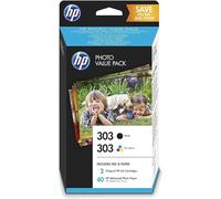 HP Z4B62EE 303 Photo Value Pack, Black and Tri-Colour, Multipack