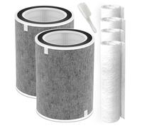 HP201 HP202 Replacement Filter Compatible with Shark HP200 Series, HP302 & HC502 Air Pu-rifier MAX, 3-in-1 H13 Grade HEPA Filter, Part #HE2FKBAS, HE2FKBASMB (2-Pack)