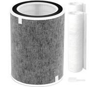 HP201 HP202 Replacement Filter Compatible with Shark HP200 Series, HP302 & HC502 Air Pu-rifier MAX, 3-in-1 H13 Grade HEPA Filter, Part #HE2FKBAS, HE2FKBASMB (1-Pack)