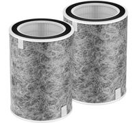 HP302 HP201 Replacement Filter Compatible with Shark HP201 HP302 HP301 HP202 HP232 HC502 AP1000 Air Purifier MAX, H13 True HEPA for 99.97% particles & Dust, Compare Part # HE2FKBAS, HE2FKBASMB, 2 Pack