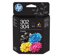 HP302 / HP304 B82L1AE Black & Colour Original Ink Cartridges Multipack