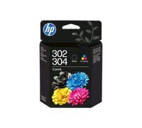 HP 302/304 Black/Tri-Color Original Ink Cartridge 2-Pack (B82L1AE)- Works printers: DeskJet 1110, 2130, 3630, 2600 & 3700 series, OfficeJet 3830, 4650, ENVY 4520, 5020, 5030, 5032