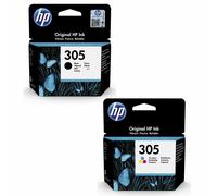 HP305 Black & Colour Original HP Printer Ink Cartridges 3YM61AE 3YM60AE