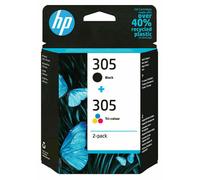 HP 305 2-Pack Tri-color/Black Original Ink Cartridge
