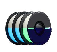 HP3DF 3 Rolls (3kgs) Glow in The Dark 3D Printer Filament, 1.75mm, Smooth No Bubble Fit Most FDM Printers(2 G wBlue 1 wGreen)