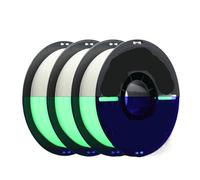 HP3DF 3 Rolls (3kgs) Glow in The Dark 3D Printer Filament, 1.75mm, Smooth No Bubble Fit Most FDM Printers(3 Glow White Green)
