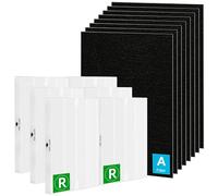 HPA300 HEPA Filter Fit for honey.well Replacement Filters Fit for HPA300, HPA300VP HPA304 HPA3300 HPA5300 & HPA8350 6 Pack True HEPA Filters R & 8 Pack Pre-cut Activated Carbon Filters A, (6R+8A)