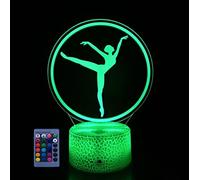 HPBN8 Ltd 3D Sports Ballet Night Light Lamp 7/16 Color Change LED Lamp USB Powered Remote Control Touch Switch Decorations Valentines Decor Birthday Room Decoration