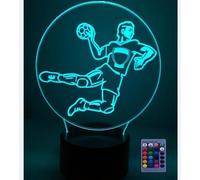 HPBN8 Ltd Optical Illusion 3D Handball Night Light USB Powered Remote Control Touch Switch Decor Table Lamps 7/16 Color Changing LED Table Lamp Xmas Home Love Brithday Room Decoration