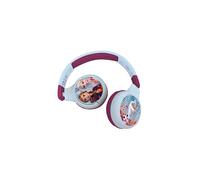 HPBT010FZ Disney Frozen-2-in-1 Bluetooth Headphones, Stereo Wireless Wired, Kids Safe for Boys Girls, Foldable, Adjustable, Blue/Purple, Frozen