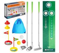 HpCuales Kids Golf Clubs for 3 4 5 6 Years Old,Retractable Toddler Golf Set with Putting Mat & Storage Bag,Indoor and Outdoor Sports Golf Toys for Boys Girls