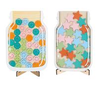 HpCuales Magnetic Reward Jar for Kids-Star & Smile Face Jar Reward System for Behavior Management at School Classroom,Behavior Management Tool,Reward Home Kids Incentive Good Home Training for Kids