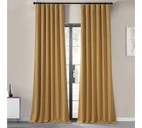 HPD HALF PRICE DRAPES 100% Blackout Curtains for Bedroom & Living Room 50 X 108 Performance Woven Solid Thermal Insulated Window Curtain (2 Panels), PWBO-201303-108, Chesapeake Gold