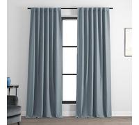 HPD Half Price Drapes Bellino Room Darkening Curtain, Polyester Blend, Gulf Blue, 50" W x 96" L (Pack of 1)