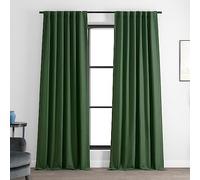 HPD Half Price Drapes Bellino Room Darkening Curtains 120 Inches Long Curtains for Bedroom & Living Room (1 Panel), 50W x 120L, Pine Forest Green