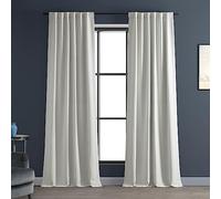 HPD Half Price Drapes Bellino Room Darkening Curtains 120 Inches Long Curtains for Bedroom & Living Room (1 Panel), 50W x 120L, Chalk Off White