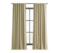HPD Half Price Drapes Bellino Room Darkening Curtains 84 Inches Long Curtains for Bedroom & Living Room (1 Panel), 50W x 84L, Candlelight